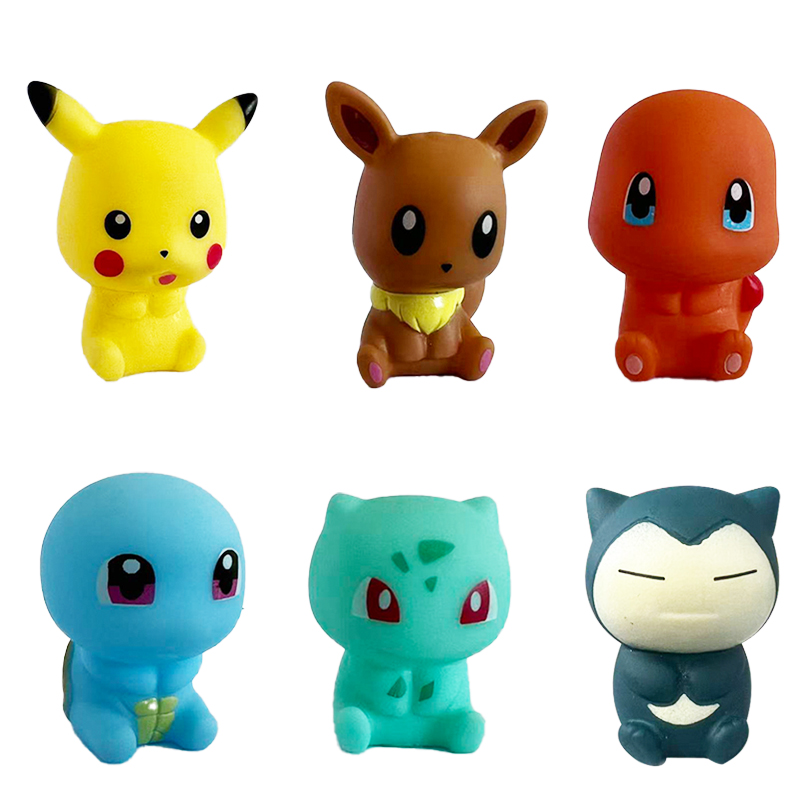 Kids Toys Under 1 Year - 6Pcs Pokemon Bath Toys Pikachu Bulbasaur