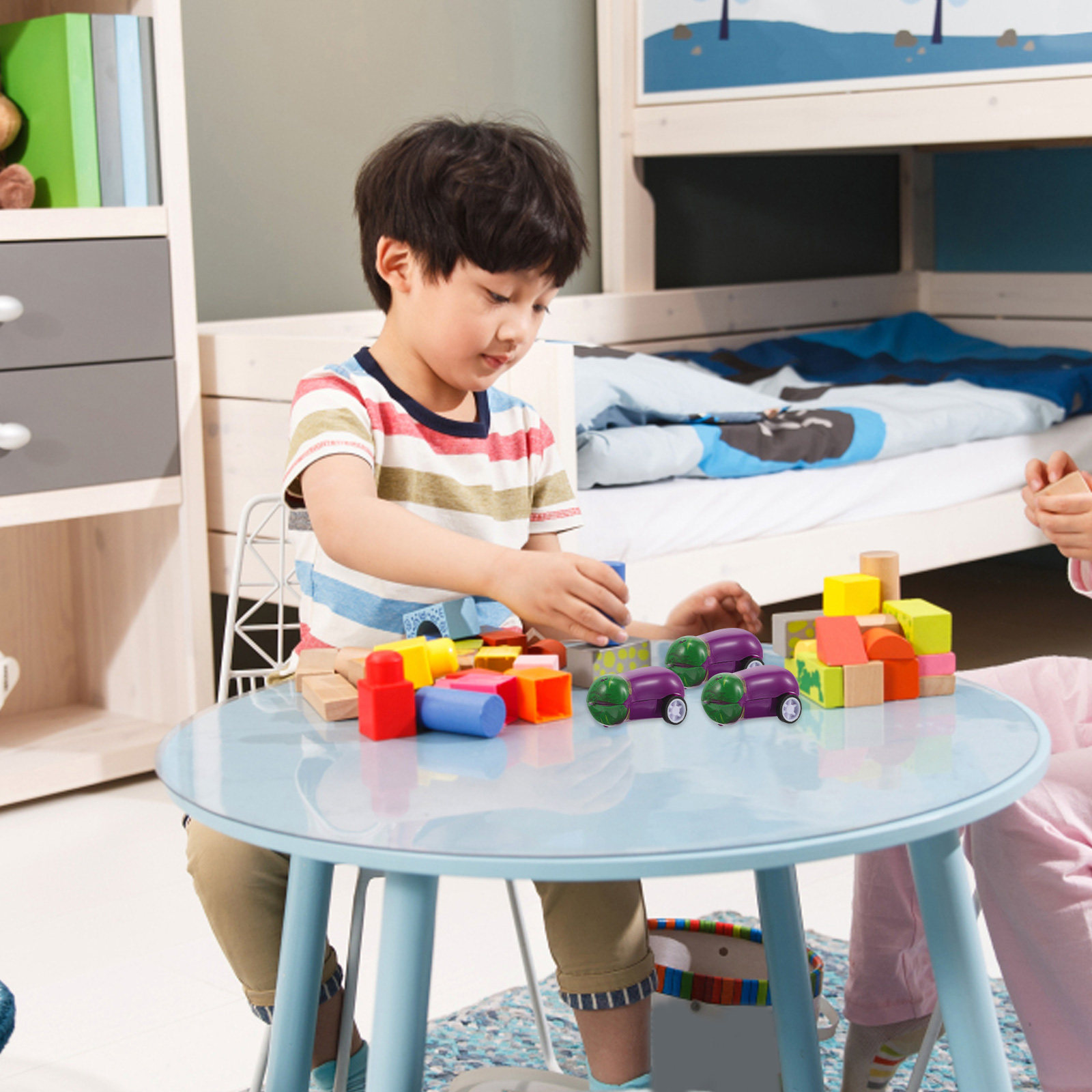 15Pcs Eggplant Shape Pull Back - Kids Toys Vehicle 评论和价格