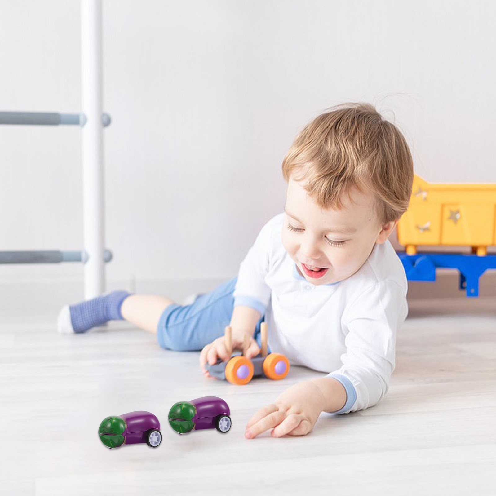 15Pcs Eggplant Shape Pull Back - Kids Toys Vehicle 评论和价格