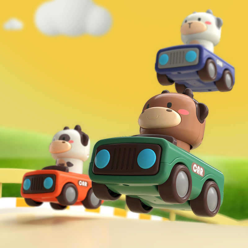 Animal Push and Go Car Toy, Du - Kids Toys Vehicle 评论和价格