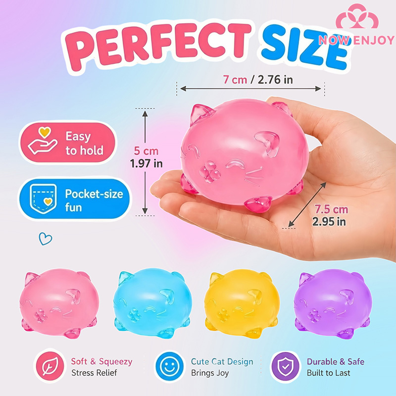 NOW ENJOY 1PC Gummy Cat Squish - Kids Toys Now 评论和价格