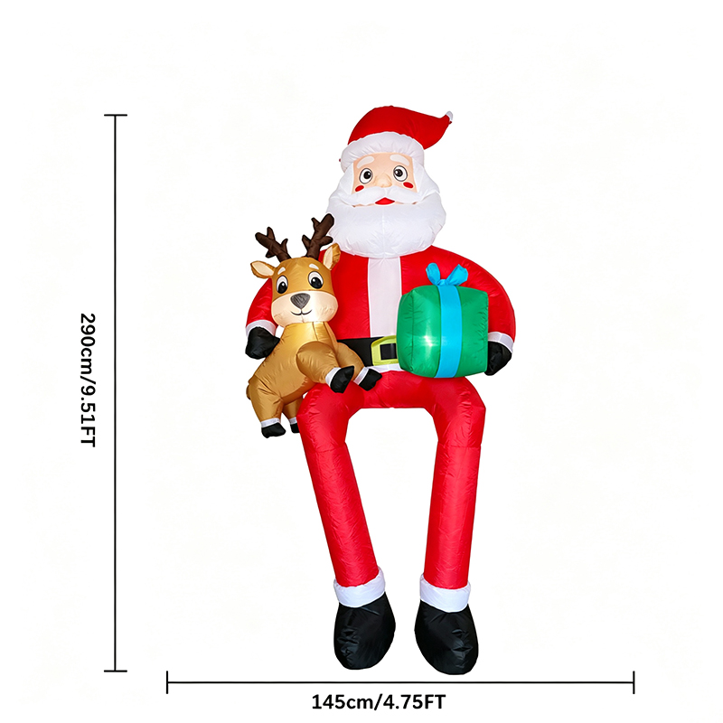 9.5ft Sitting Santa Claus Xmas - Kids Toys Home 评论和价格