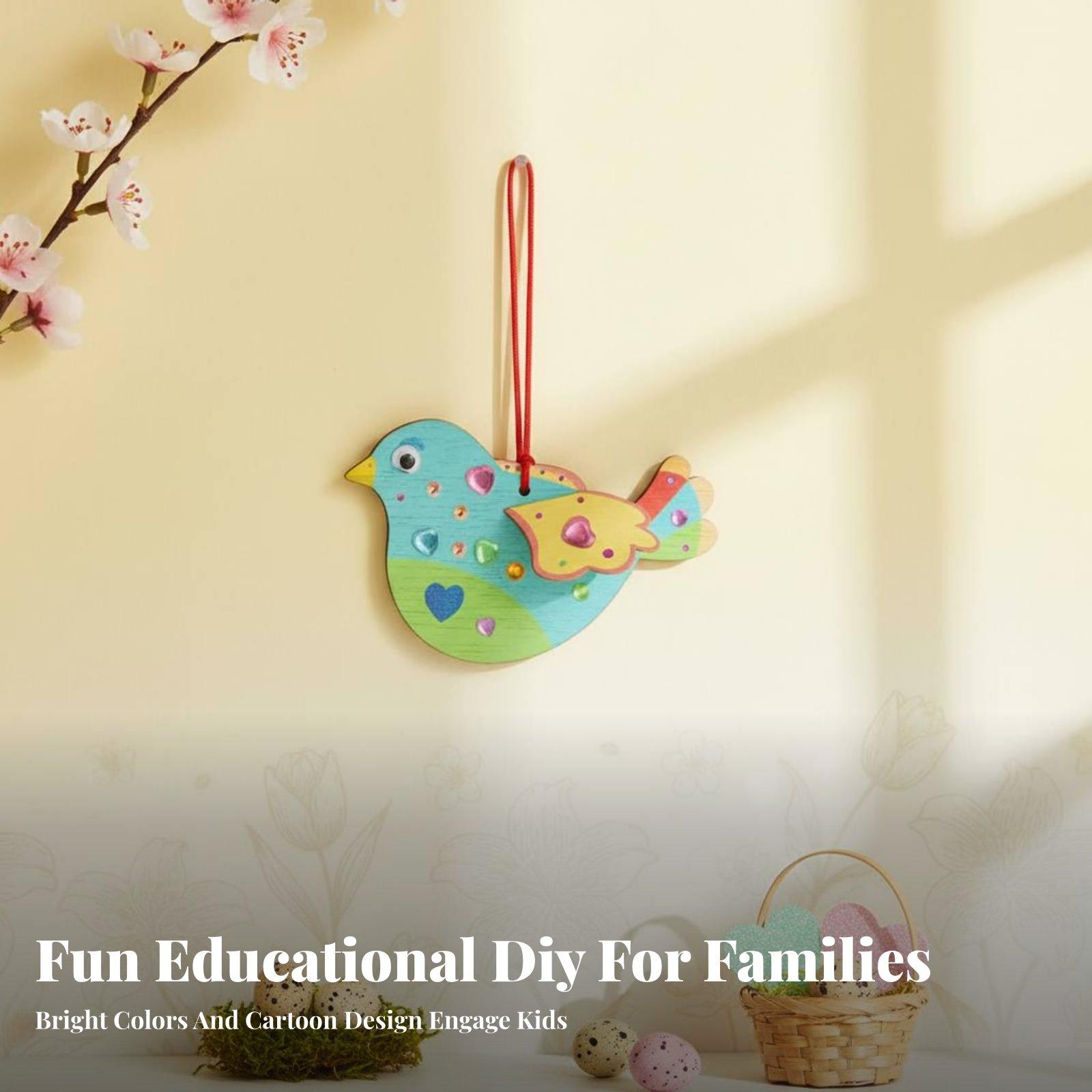8 Pieces 3D Wooden Bird Craft  - Kids Toys Home 评论和价格