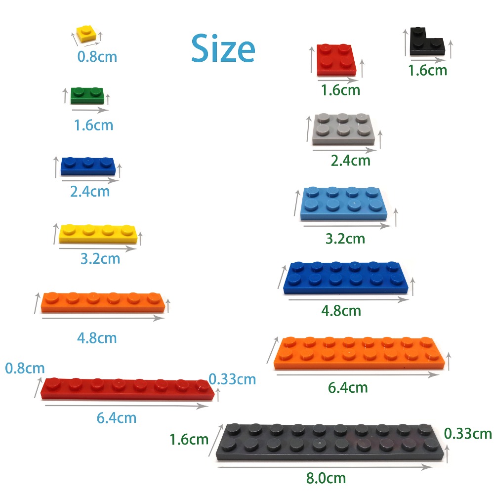 1000pcs 1x2 Dots DIY Building  - Kids Toys Under 1000 评论和价格