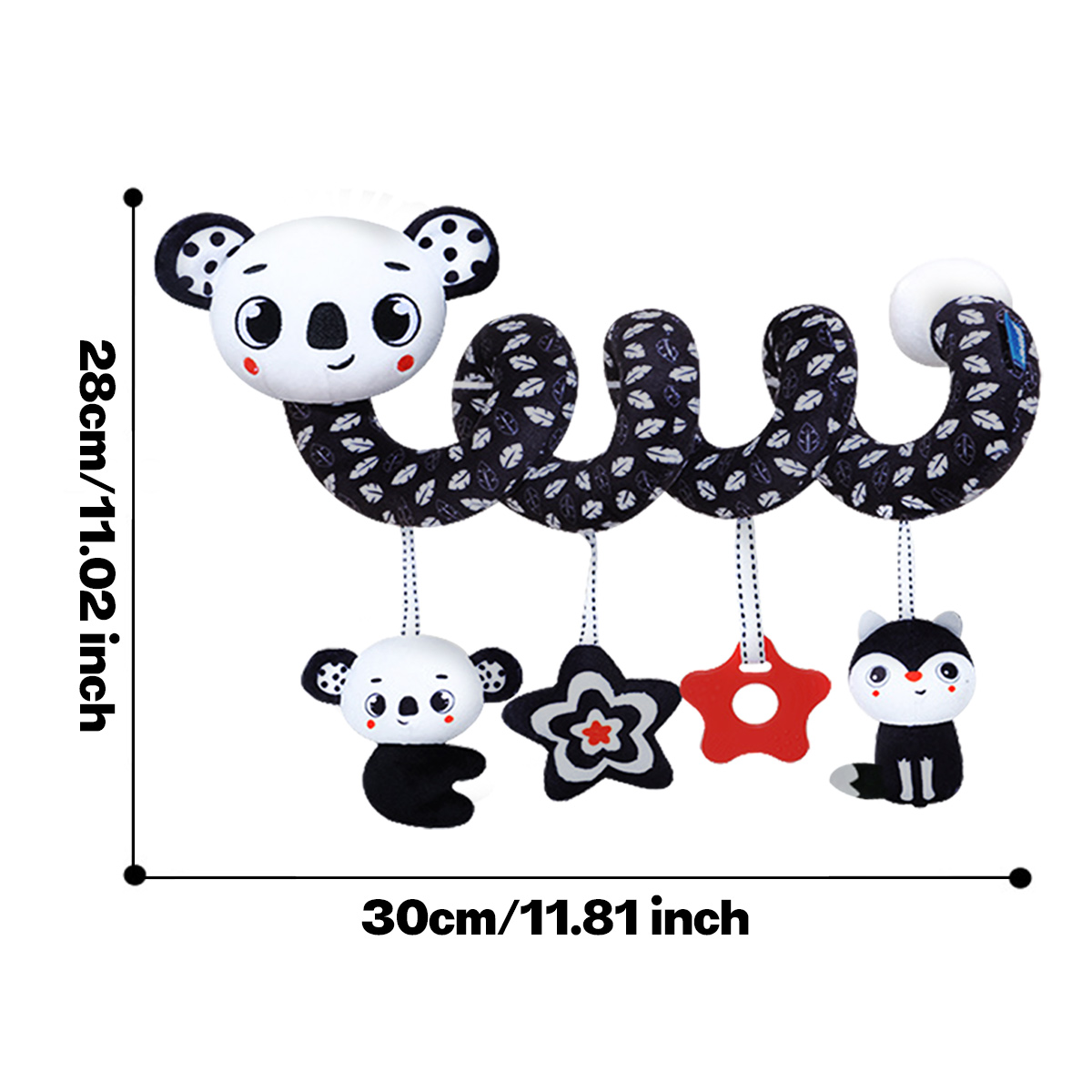 Spiral Plush Toys, Black White - Kids Toys New Born 评论和价格