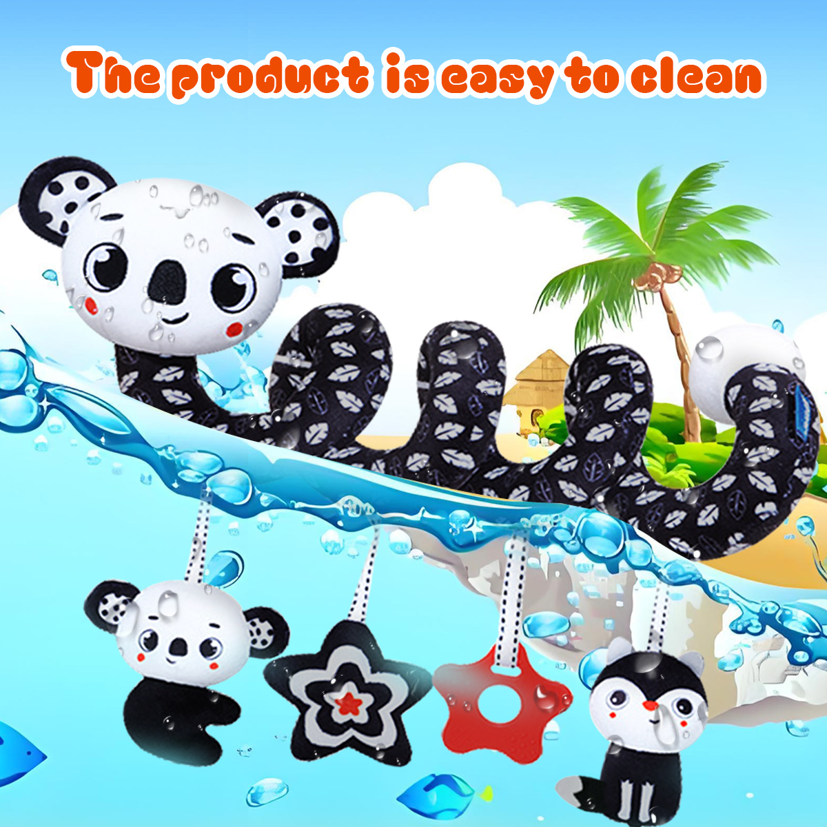 Spiral Plush Toys, Black White - Kids Toys New Born 评论和价格