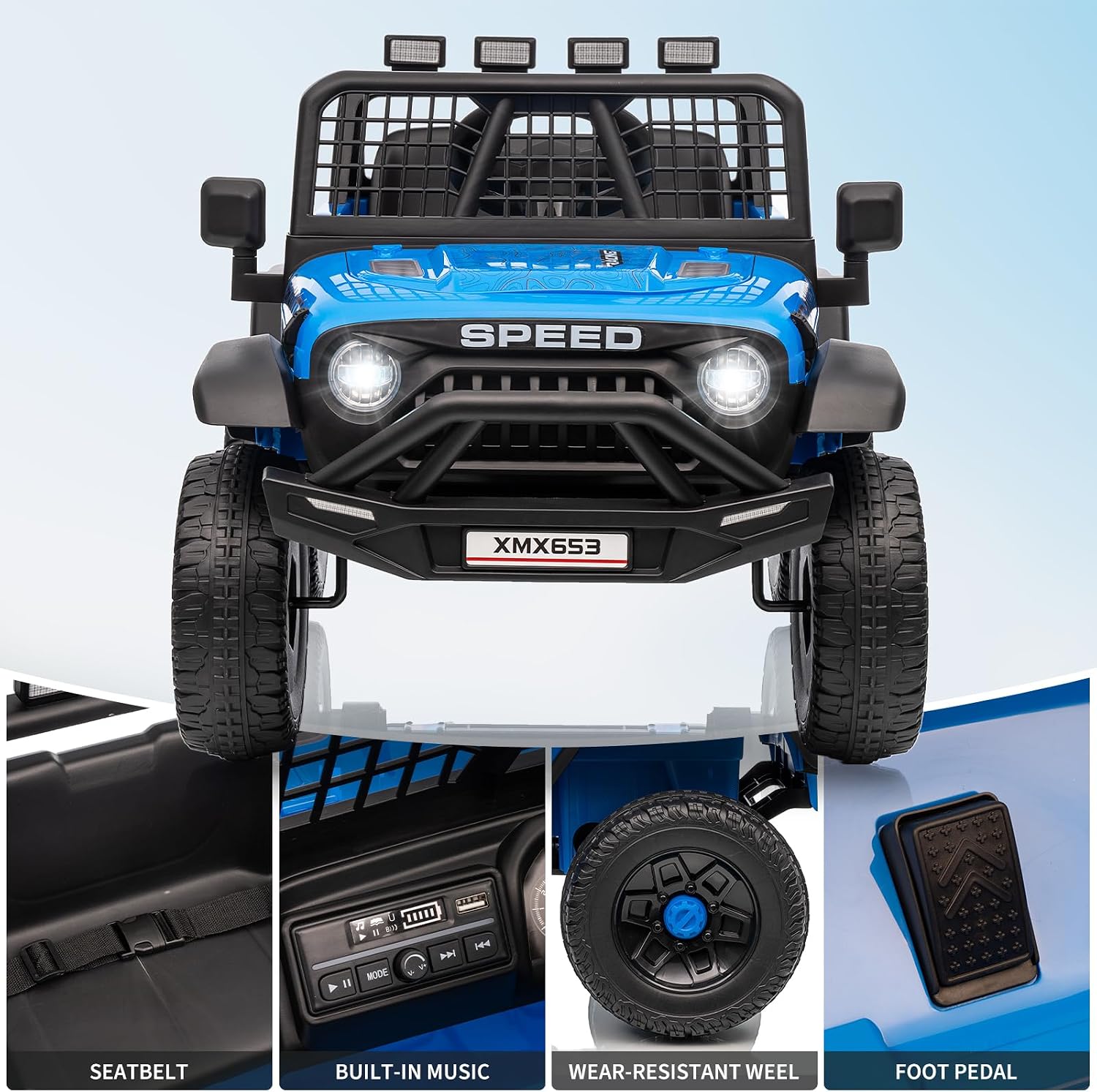12V Kids Electric Single‑Seat  - Kids Toys Jeep 评论和价格