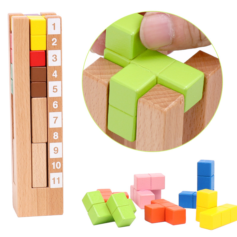 Tower Block Wooden Blocks Educ - Kids Toys Now 评论和价格