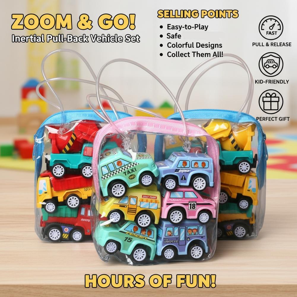 6pcs Car Model Toy Pull Back C - Kids Toys Vehicle 评论和价格
