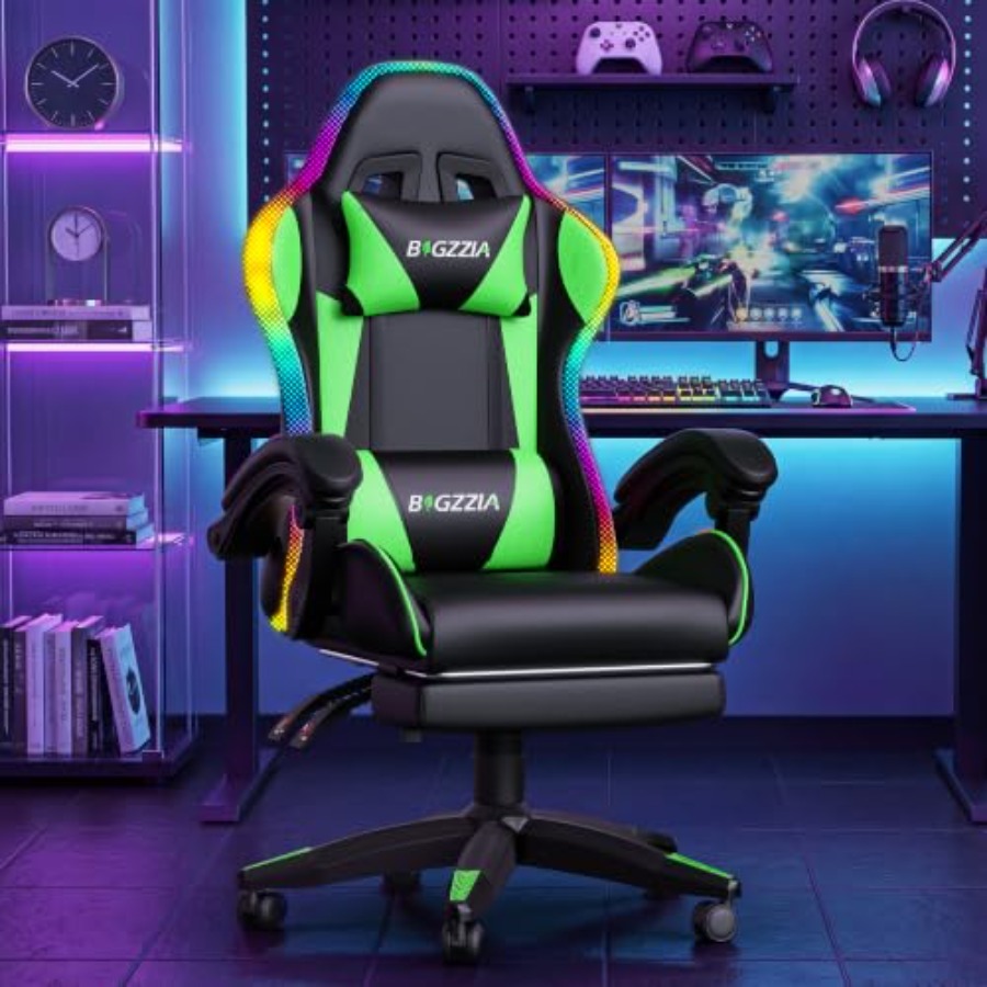 RGB gaming chair with footrest - Kids & Toys Expo Saudi Arabia 评论和价格