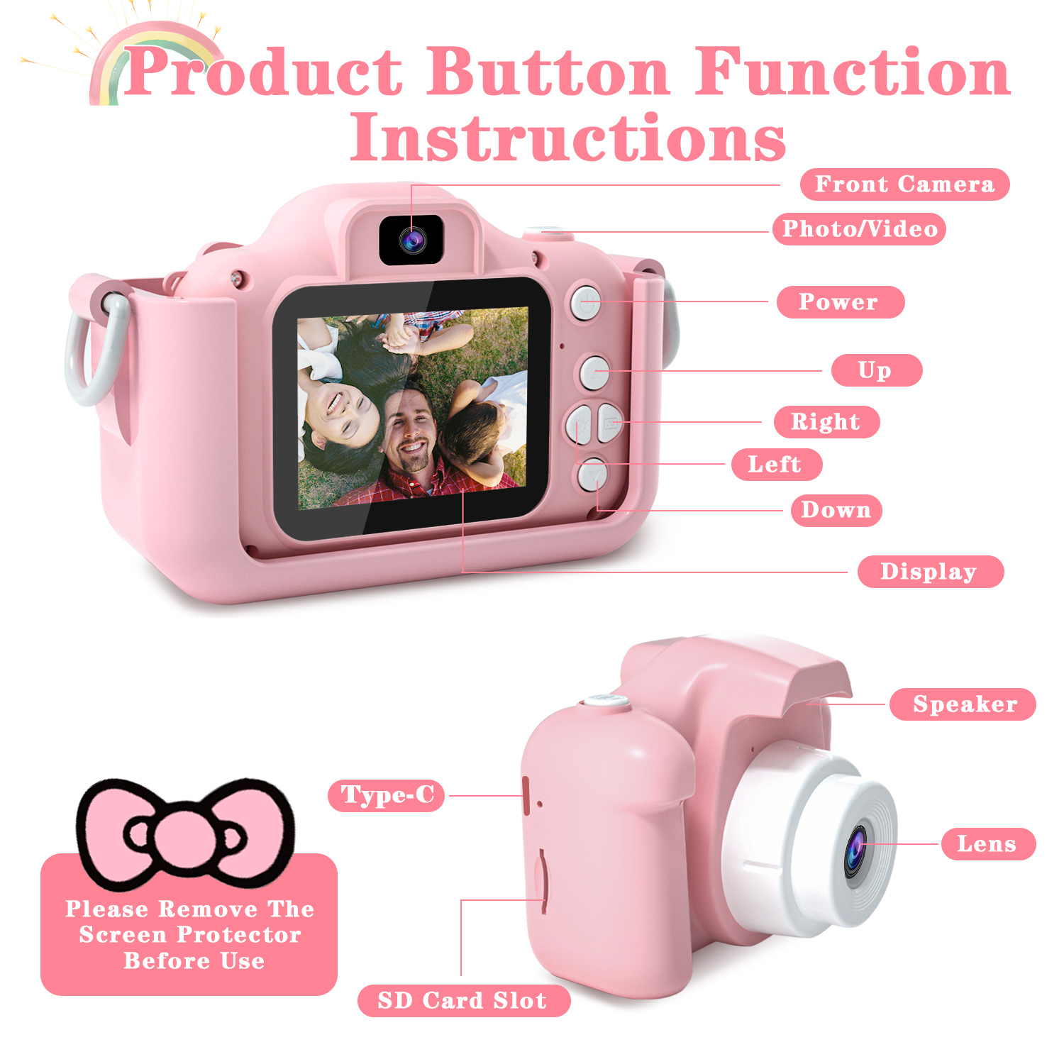 Kids Camera for Girls 1080P HD - Toys For Kids Video 评论和价格