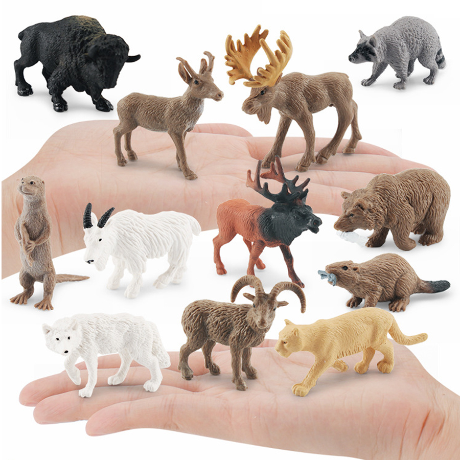Realistic North American Anima - Kids Toys Under 1 Year 评论和价格