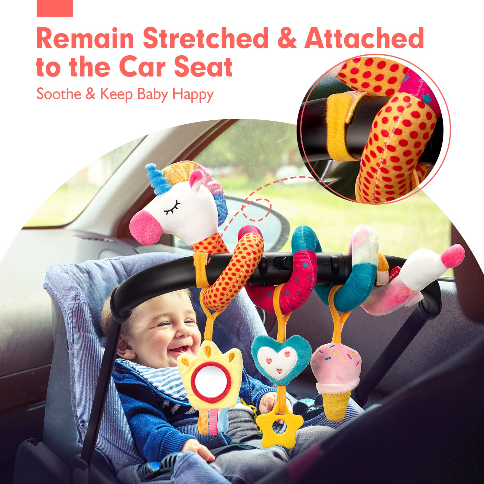 Car Seat Toys for Babies Rattl - Kids Toys New Born 评论和价格