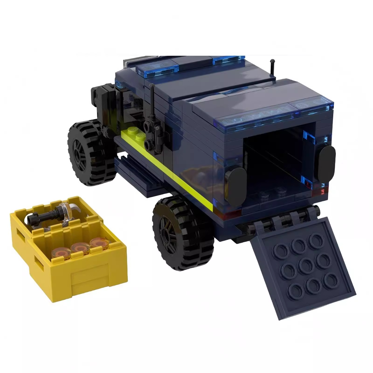 MOC Police Multi-Purpose SUV V - Kids Toys Jeep 评论和价格